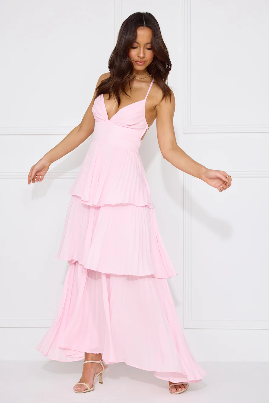 Fashionably Ever After Maxi Dress Pink - luluinthesky