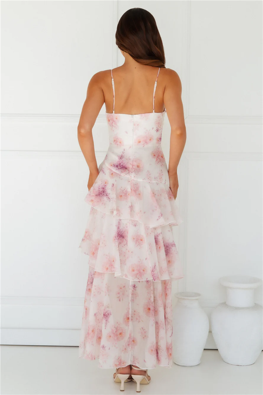 A Night Of Style Maxi Dress Pink - luluinthesky