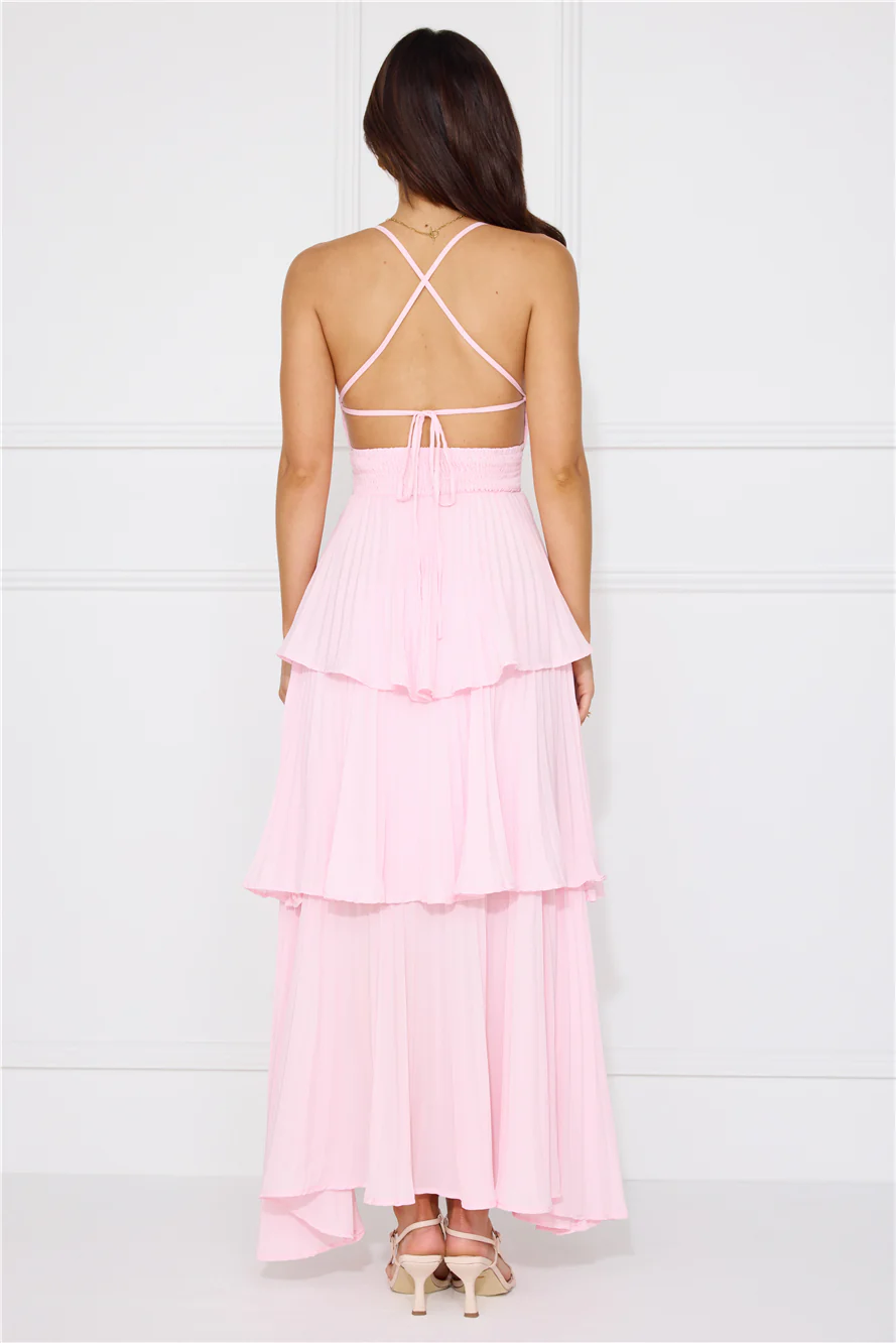 Fashionably Ever After Maxi Dress Pink - luluinthesky