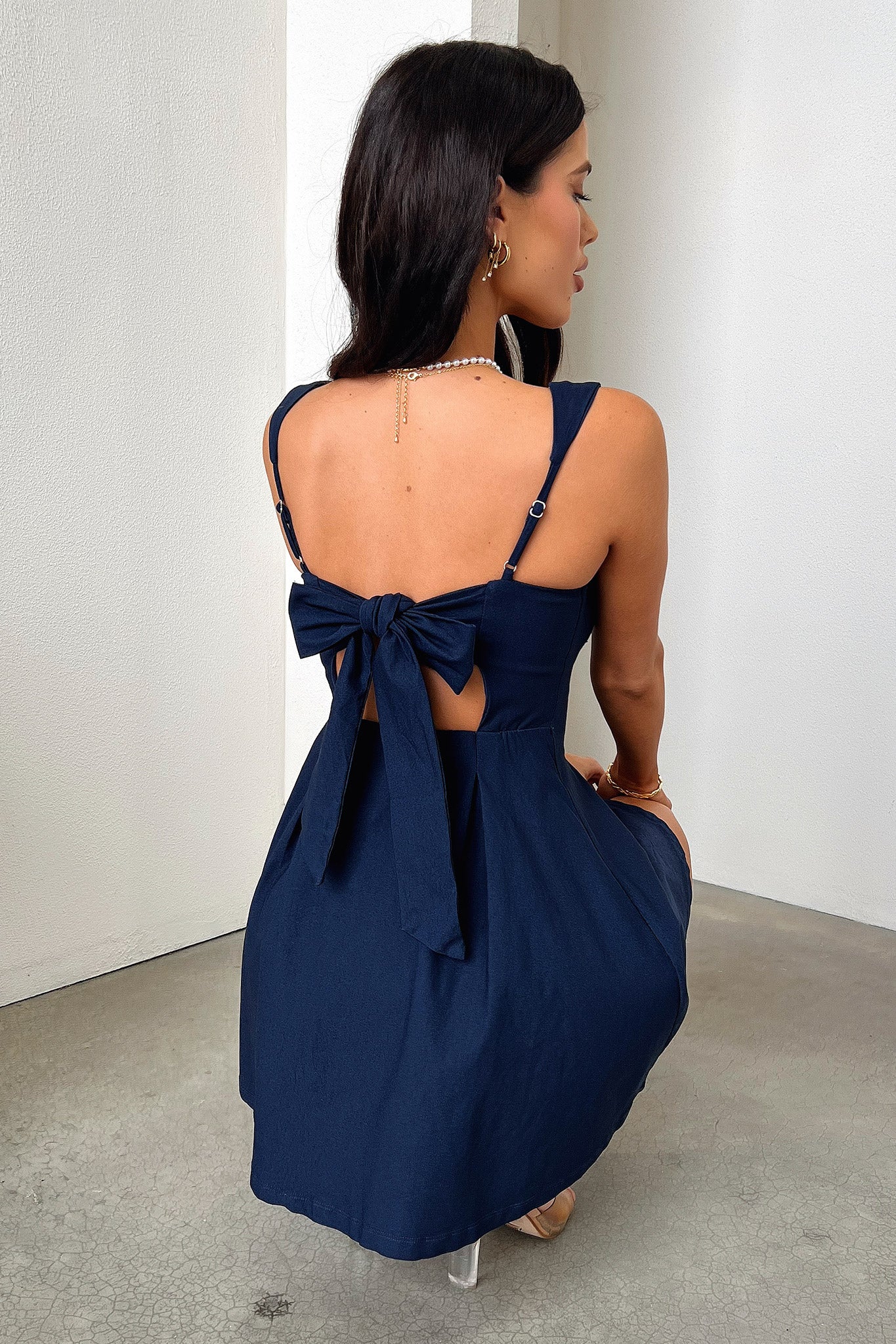 Bransley Dress - Navy - luluinthesky
