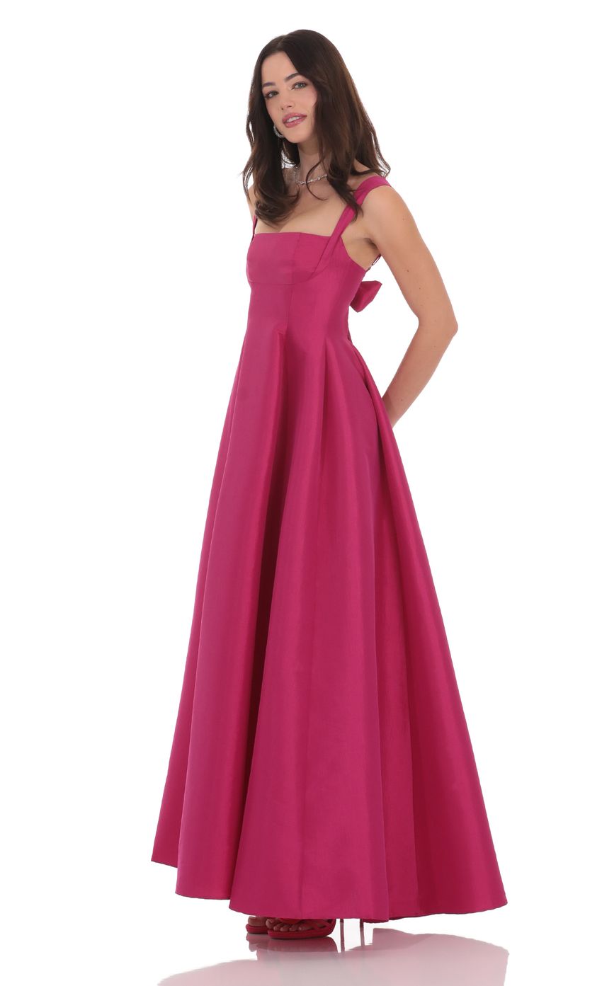 Fit and Flare Maxi Dress in Pink - luluinthesky