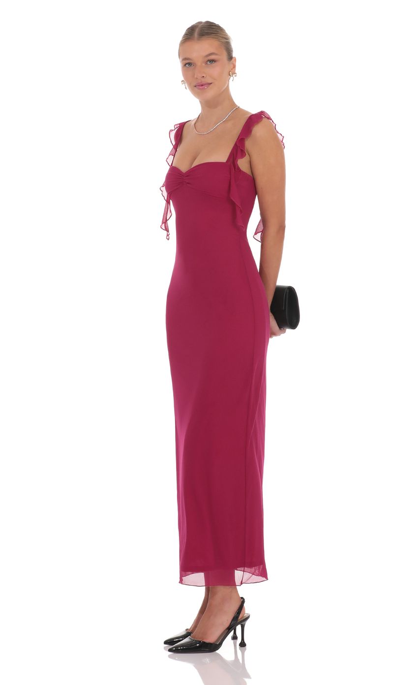 Tassel Strap Maxi Dress in Magenta - luluinthesky