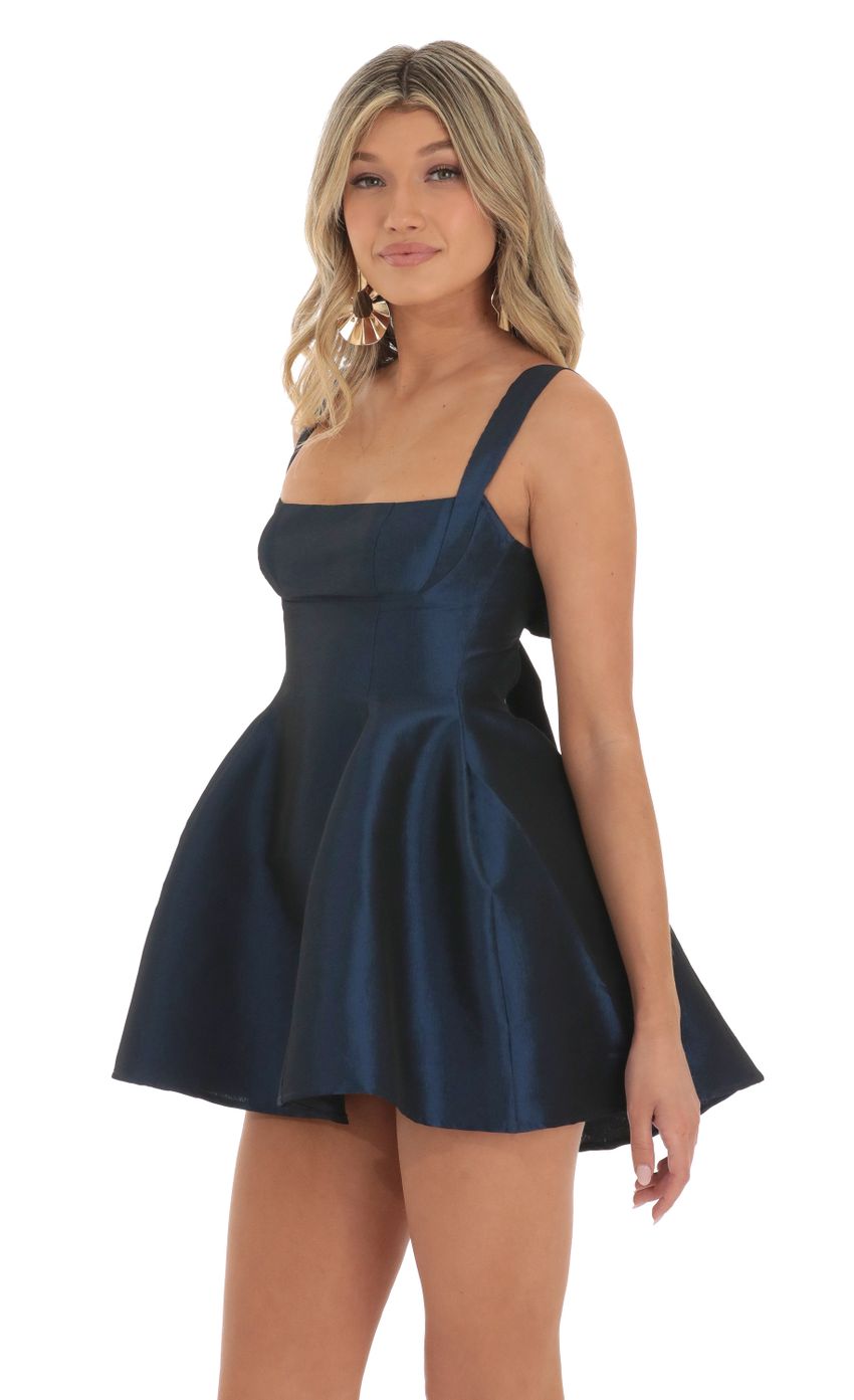 Fit and Flare Dress in Navy - luluinthesky