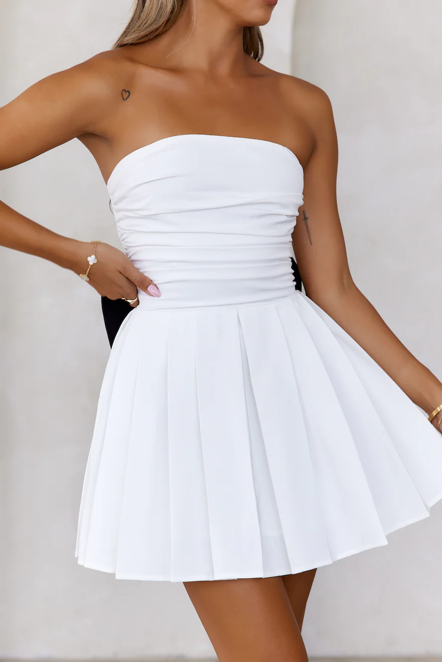 Celebrating Me Strapless Mini Dress White - luluinthesky