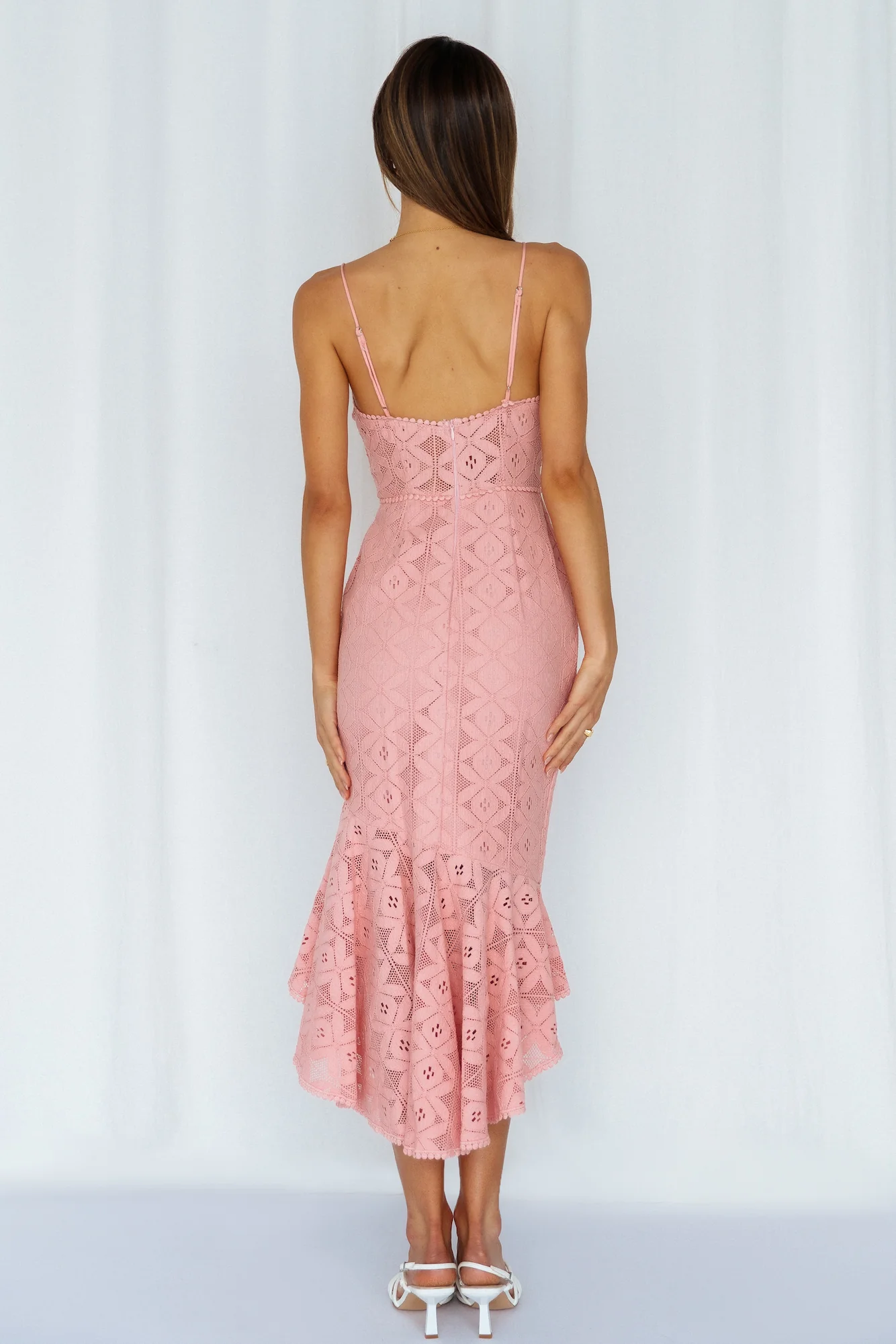 Back In The Habit Midi Dress Blush - luluinthesky