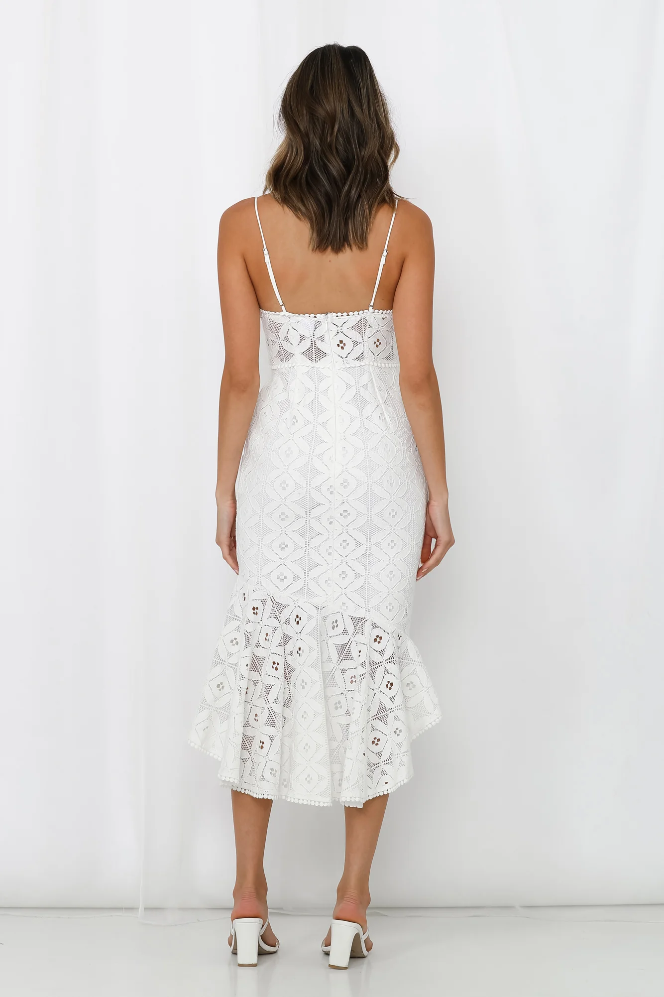 Back In The Habit Midi Dress White - luluinthesky