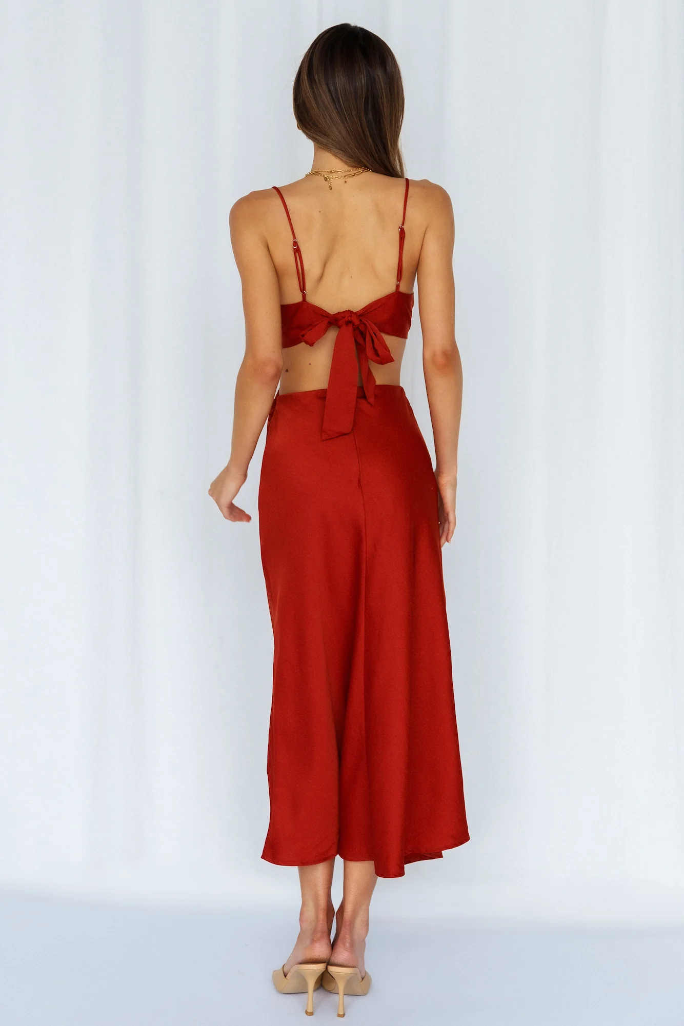 Daytime Affair Midi Dress Copper - luluinthesky