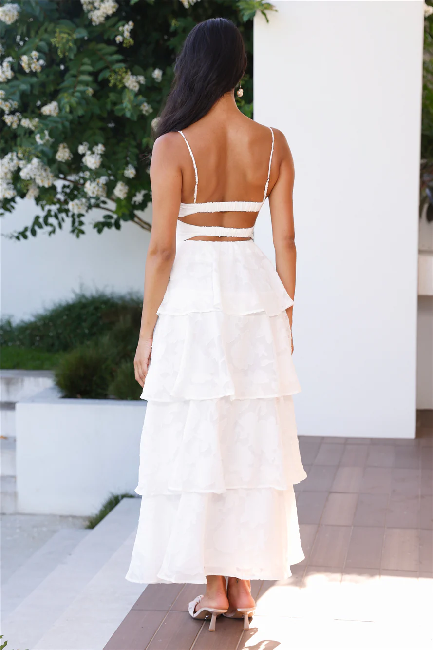 Thriving Now Maxi Dress White - luluinthesky