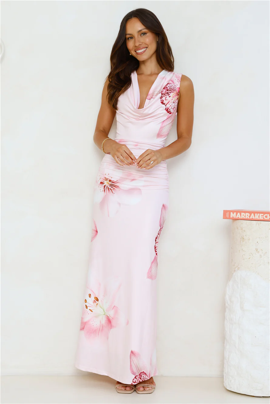 Valley Beauty Maxi Dress Pink - luluinthesky