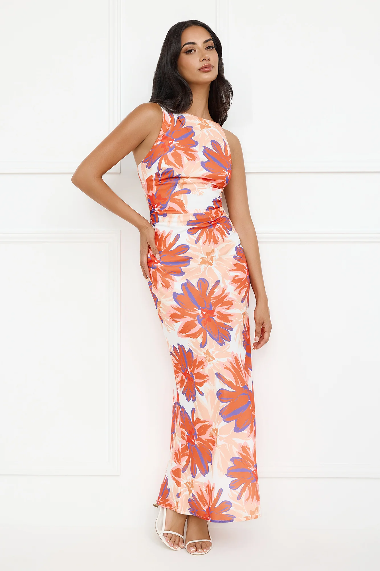 Peach Fever Maxi Dress Orange - luluinthesky