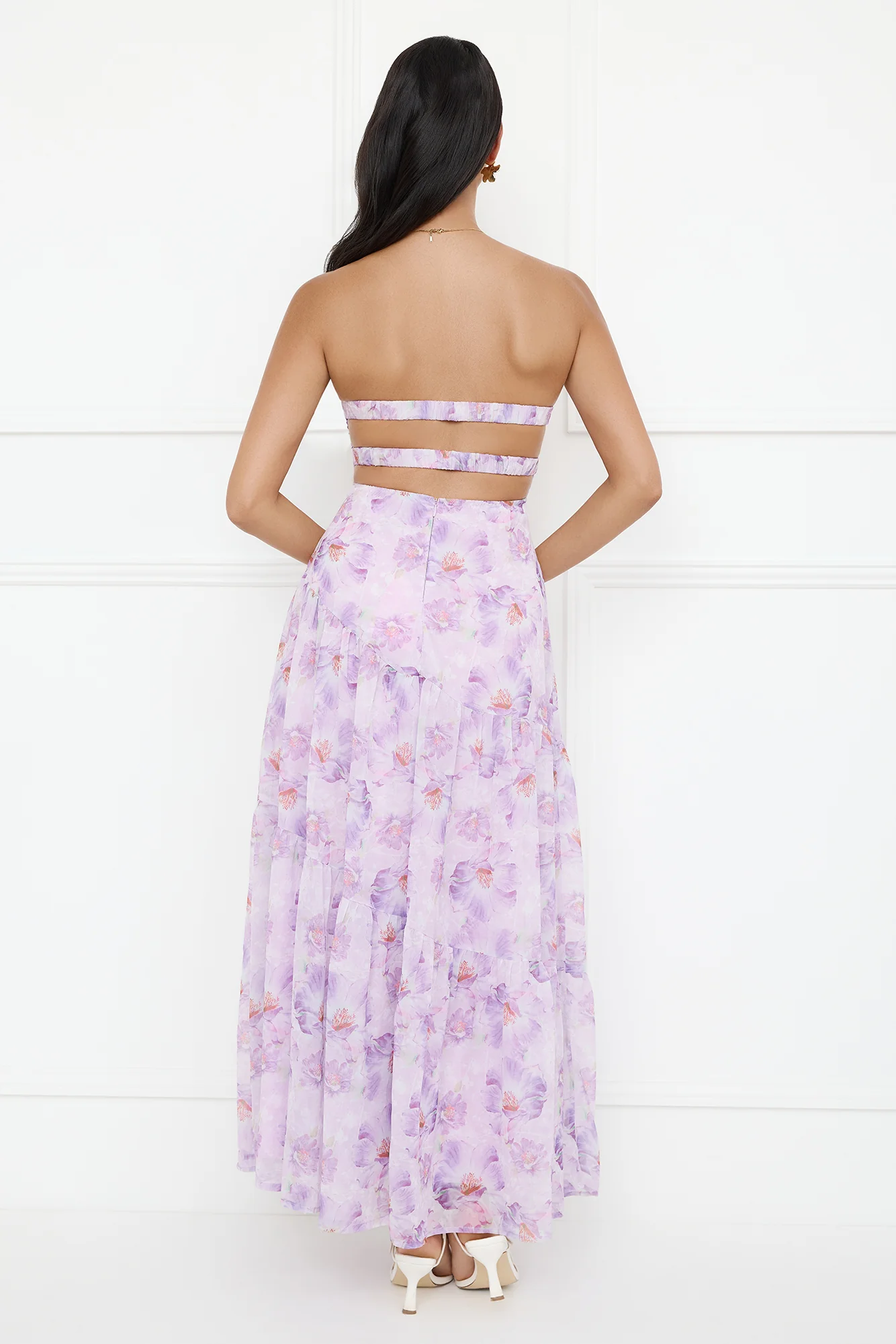 Eliora Strapless Maxi Dress Purple - luluinthesky