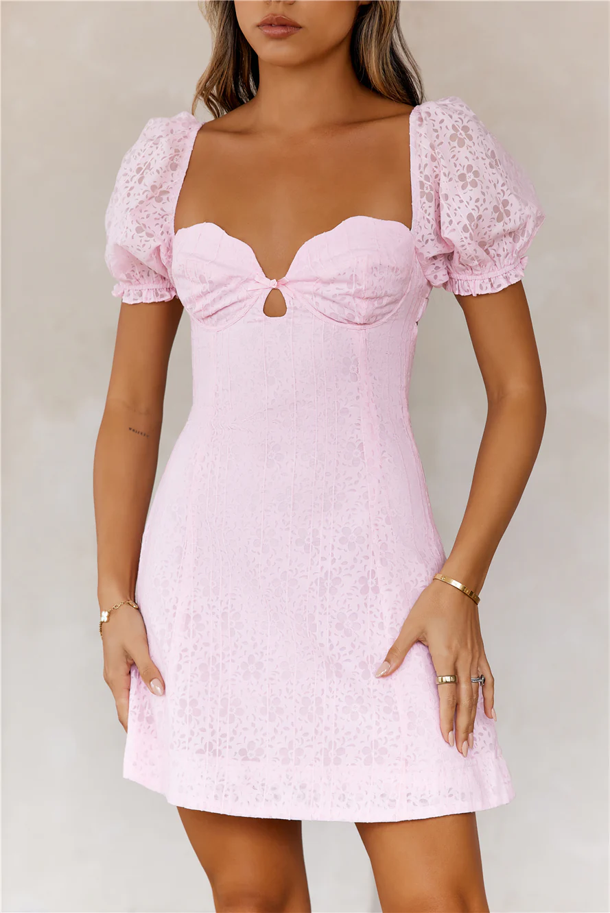 Strawberry Smoothie Mini Dress Pink - luluinthesky
