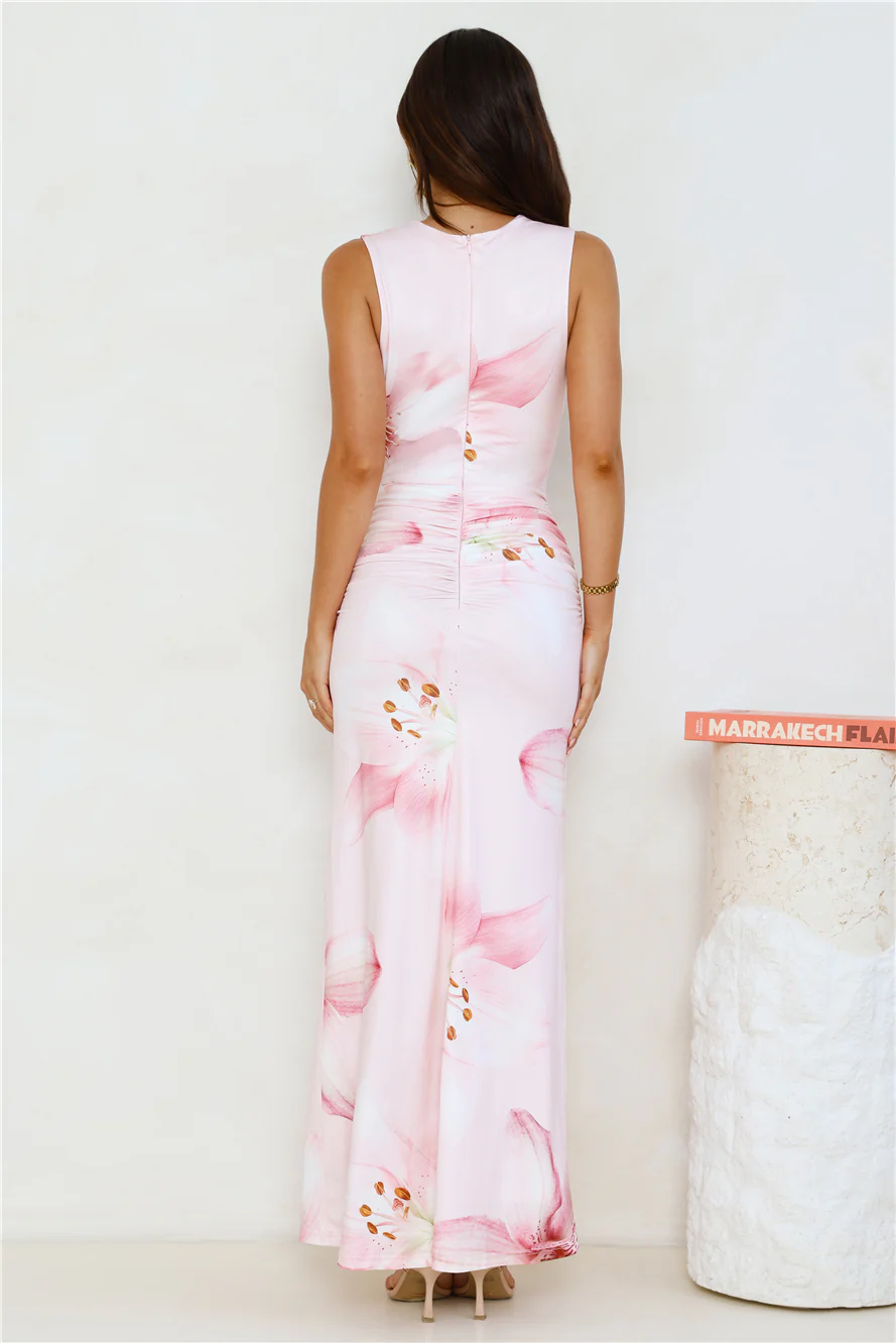 Valley Beauty Maxi Dress Pink - luluinthesky