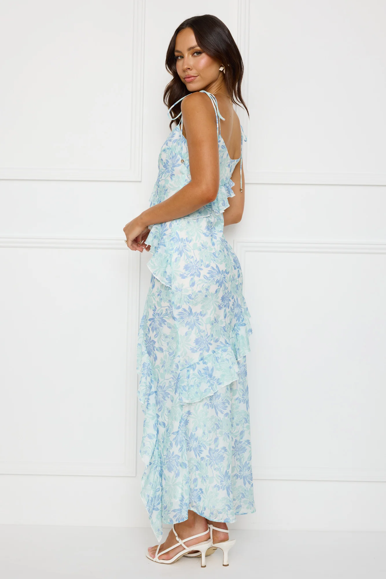 Botanic Ballet Maxi Dress Blue - luluinthesky
