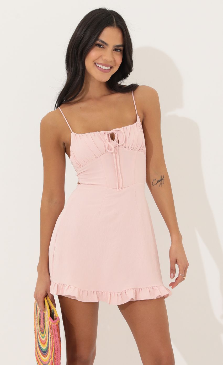 Corset Dress in Pink - luluinthesky