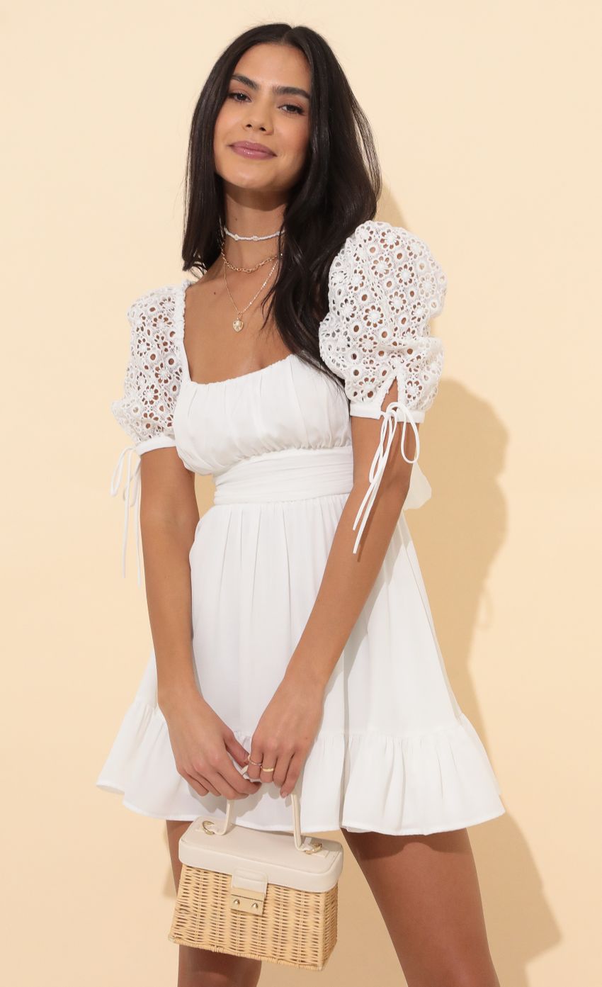 Baby Doll Dress in White - luluinthesky