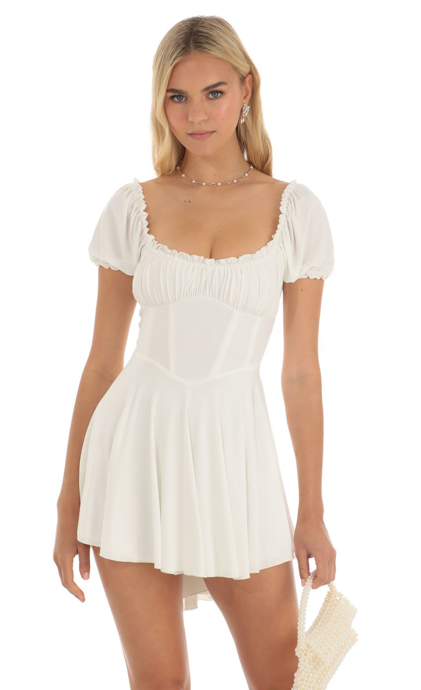 Corset Dress in White - luluinthesky