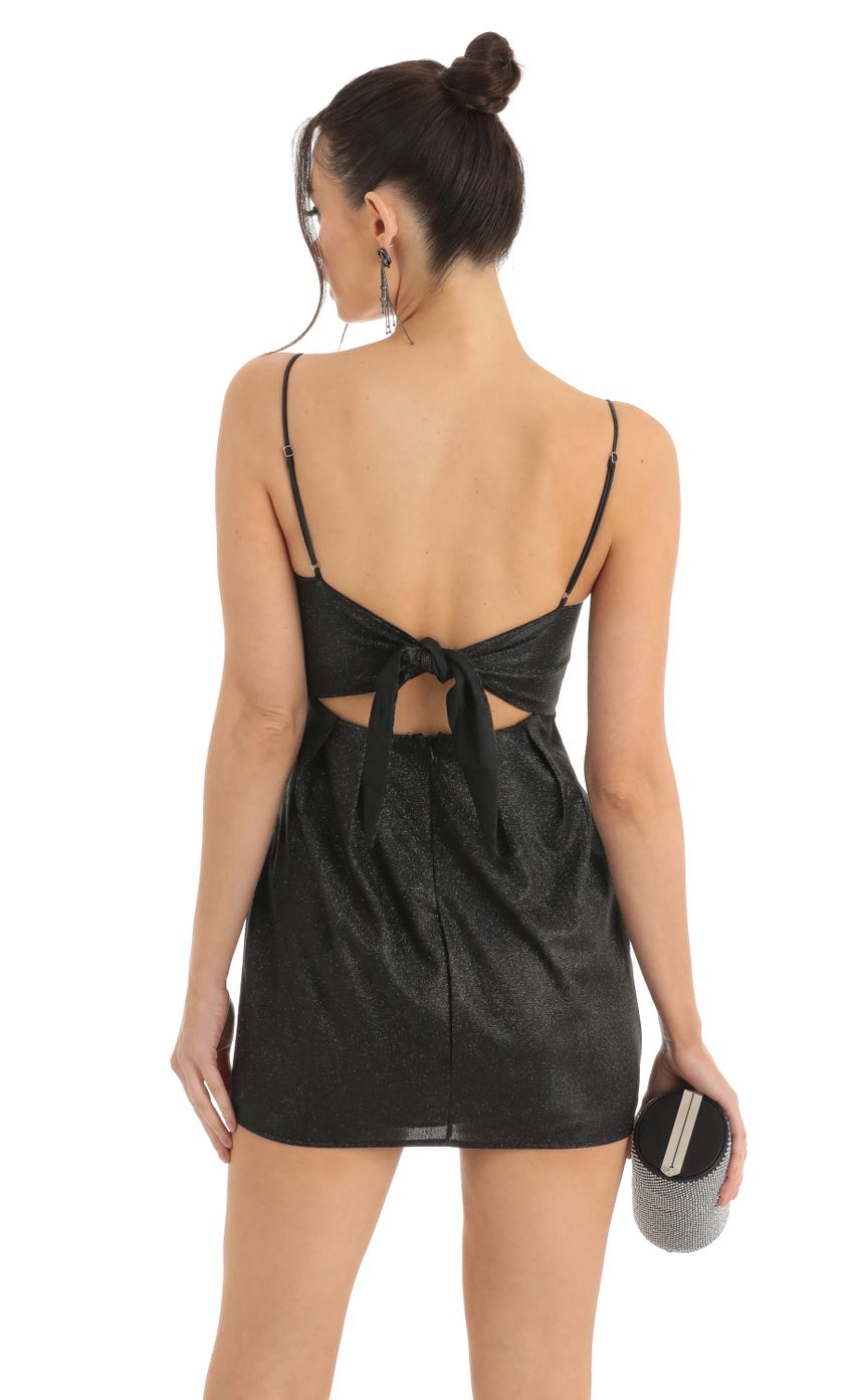 Glitter Dress in Black - luluinthesky