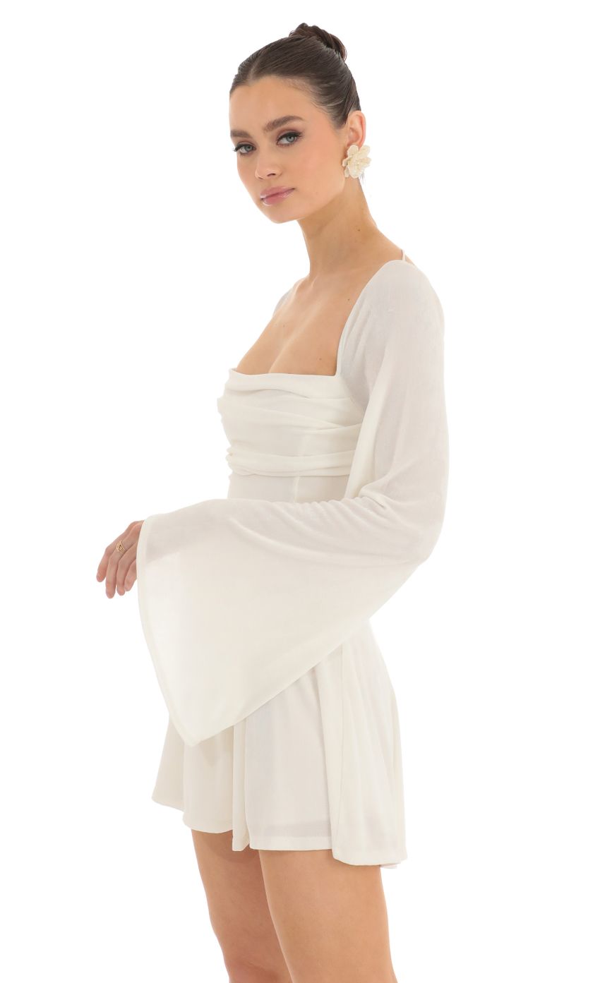 Flare Sleeve Dress in Ivory - luluinthesky