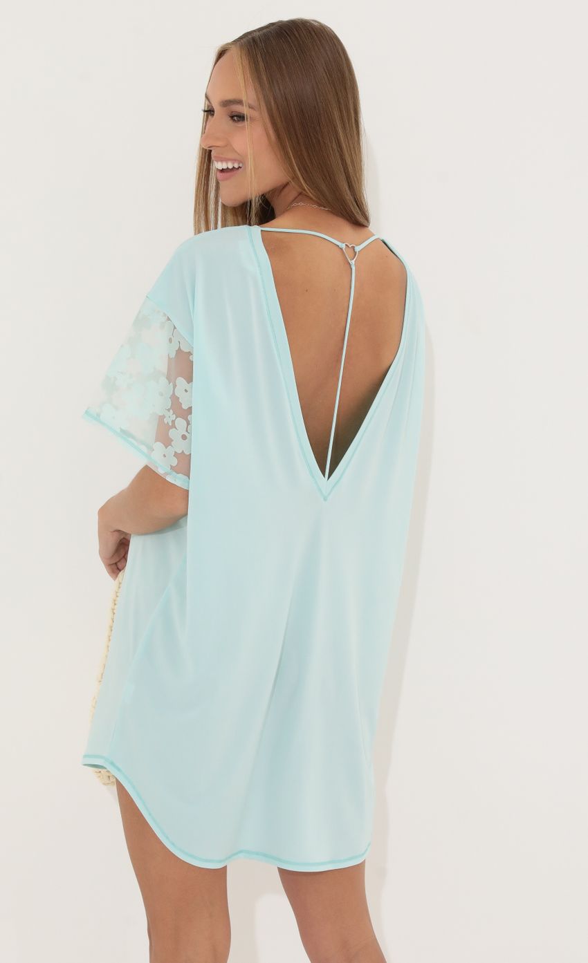 Shirt Dress in Teal Flowers - luluinthesky