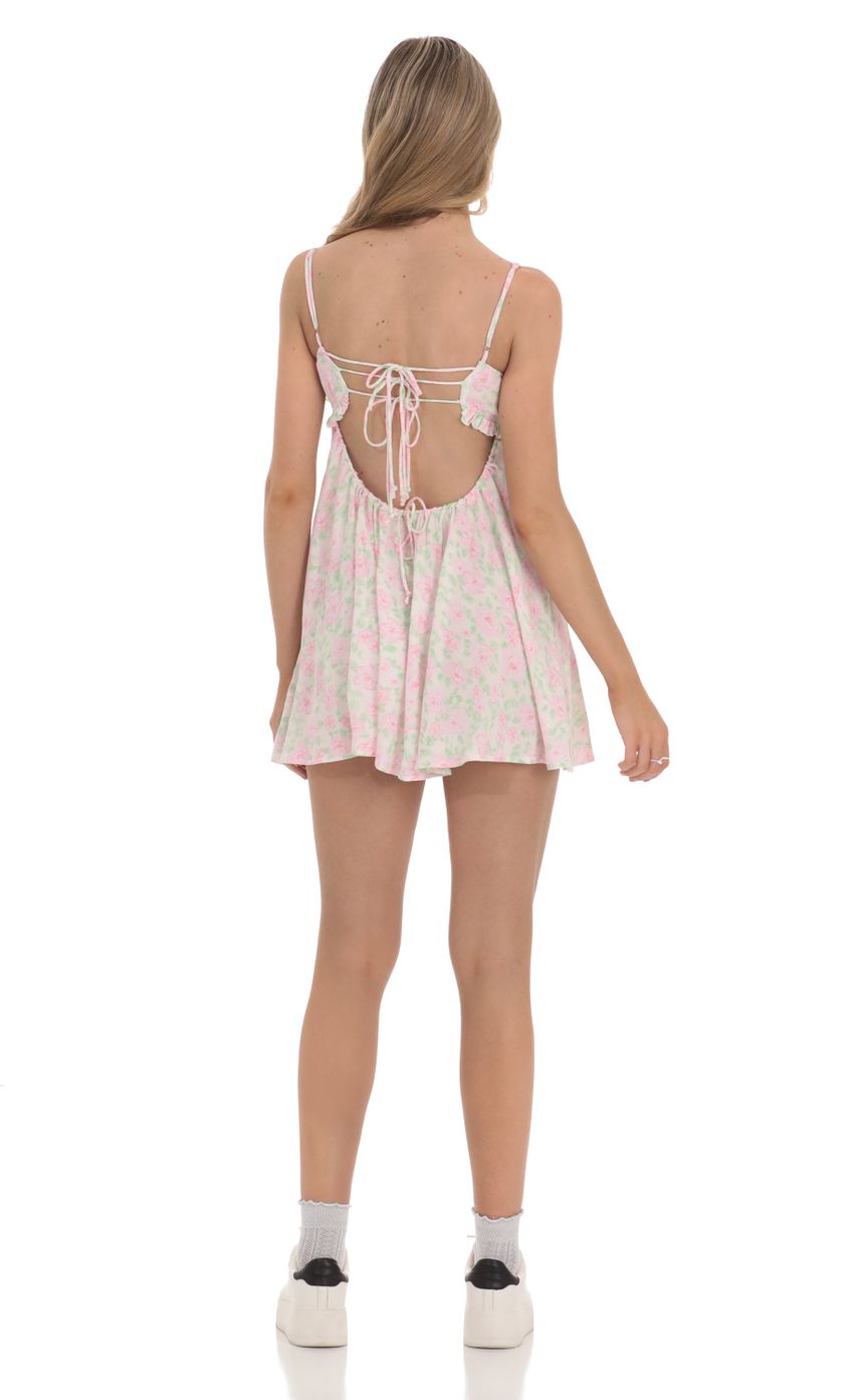 Floral Babydoll Dress in White - luluinthesky