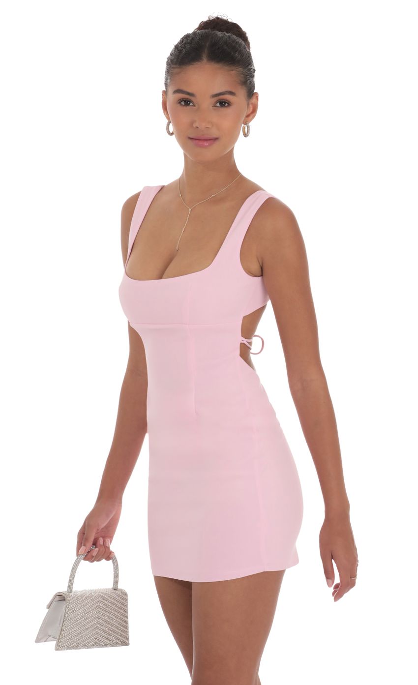 Open Back Bodycon Dress in Pink - luluinthesky