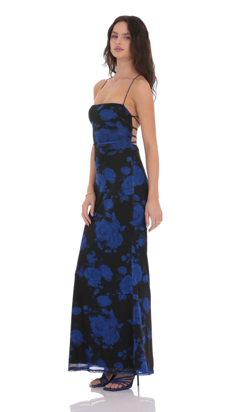 Floral Bodycon Open Back Maxi Dress - luluinthesky