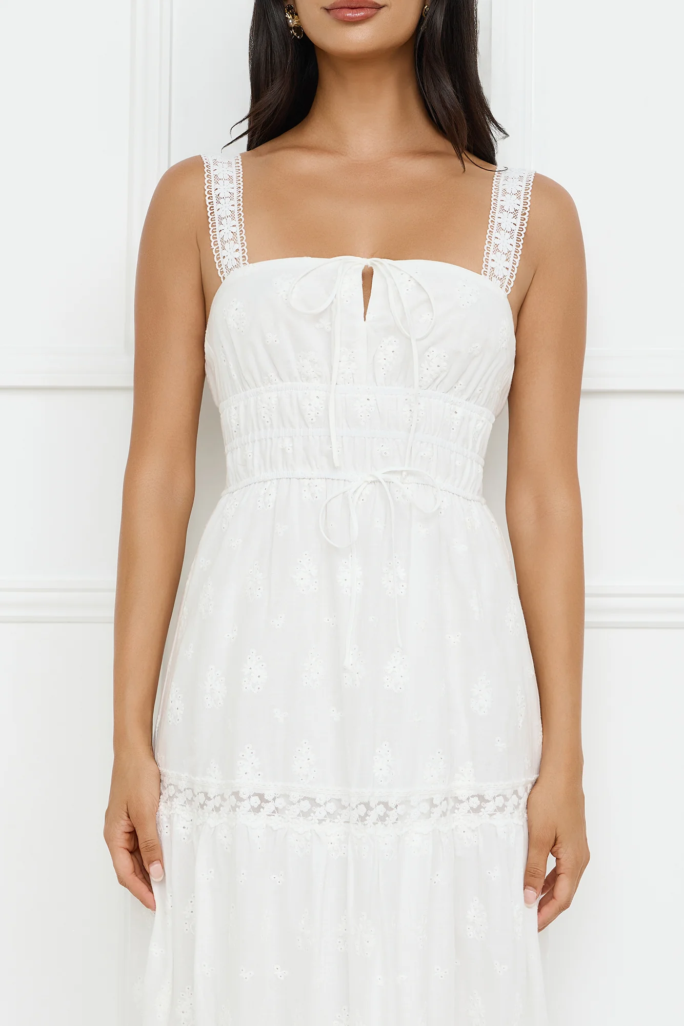 Springtime Sun Maxi Dress White - luluinthesky