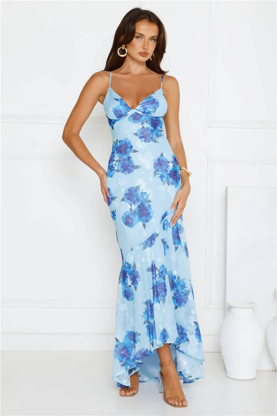 Storybook Romance Maxi Dress Blue - luluinthesky
