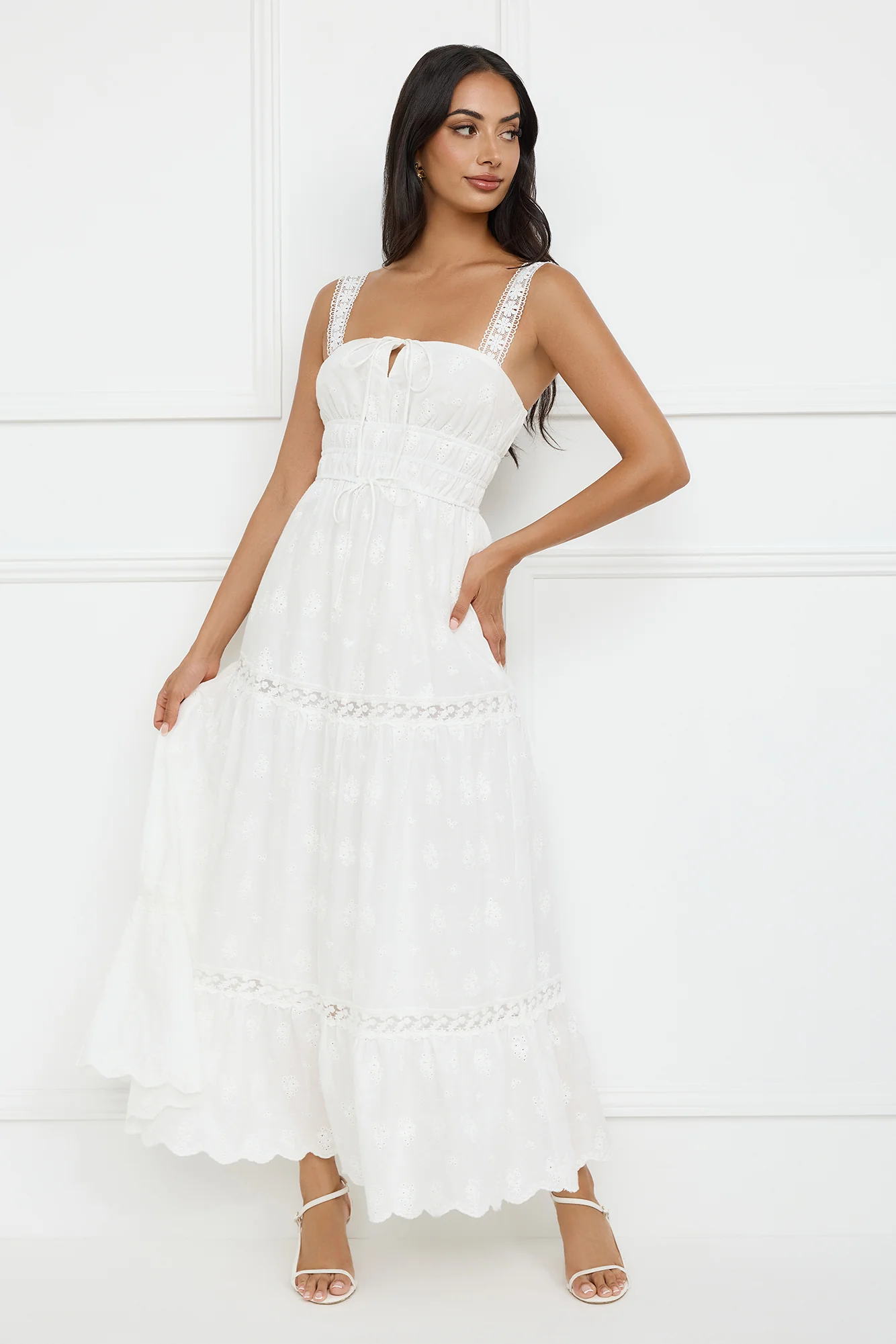 Springtime Sun Maxi Dress White - luluinthesky