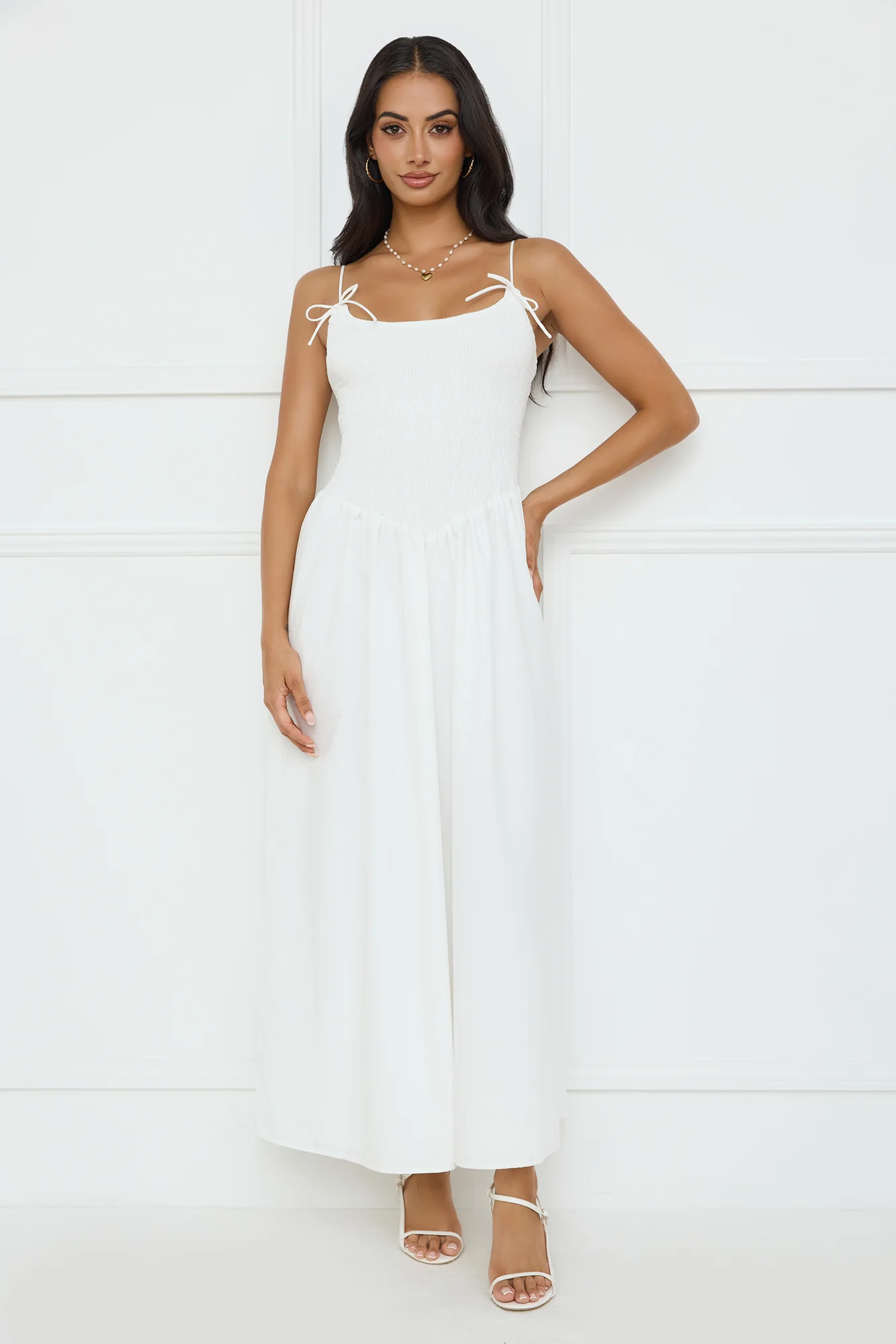 Pretty Willow Maxi Dress White - luluinthesky