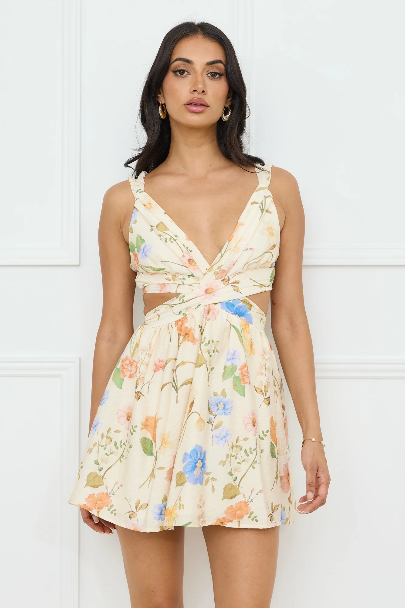 Florals In Spring Mini Dress Print - luluinthesky