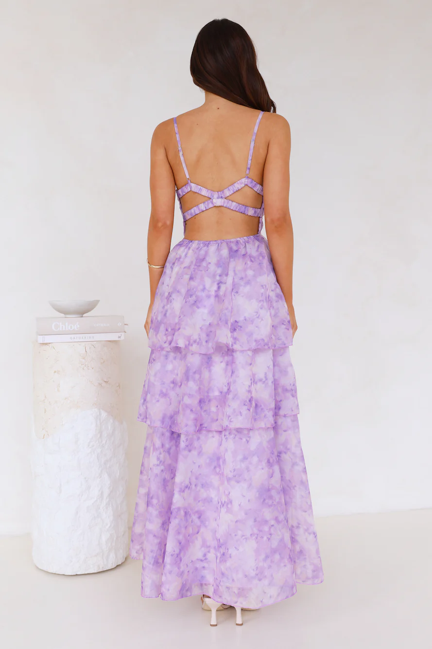 Fashion Flair Maxi Dress Lilac - luluinthesky