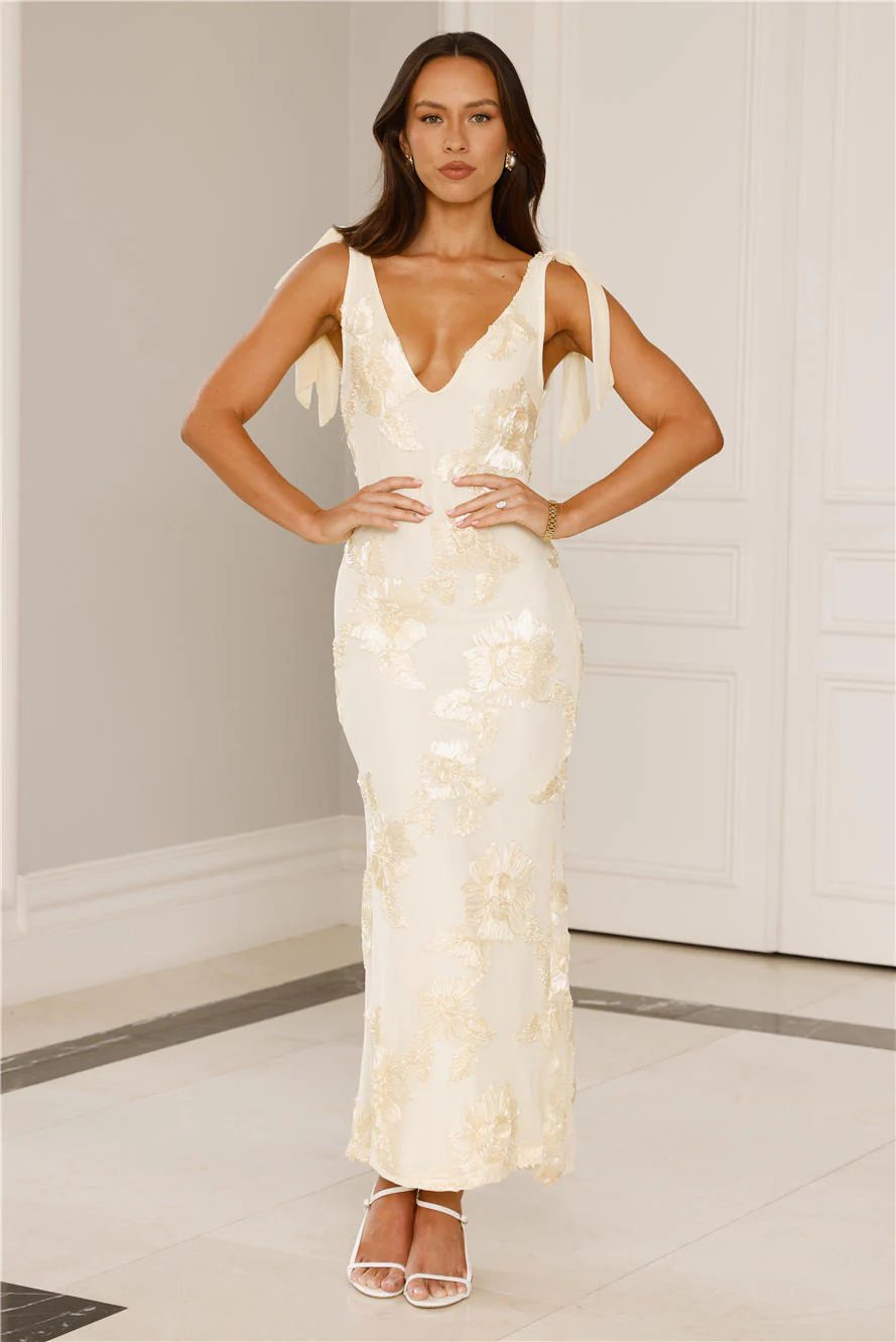 Golden Doll Mesh Maxi Dress Yellow - luluinthesky