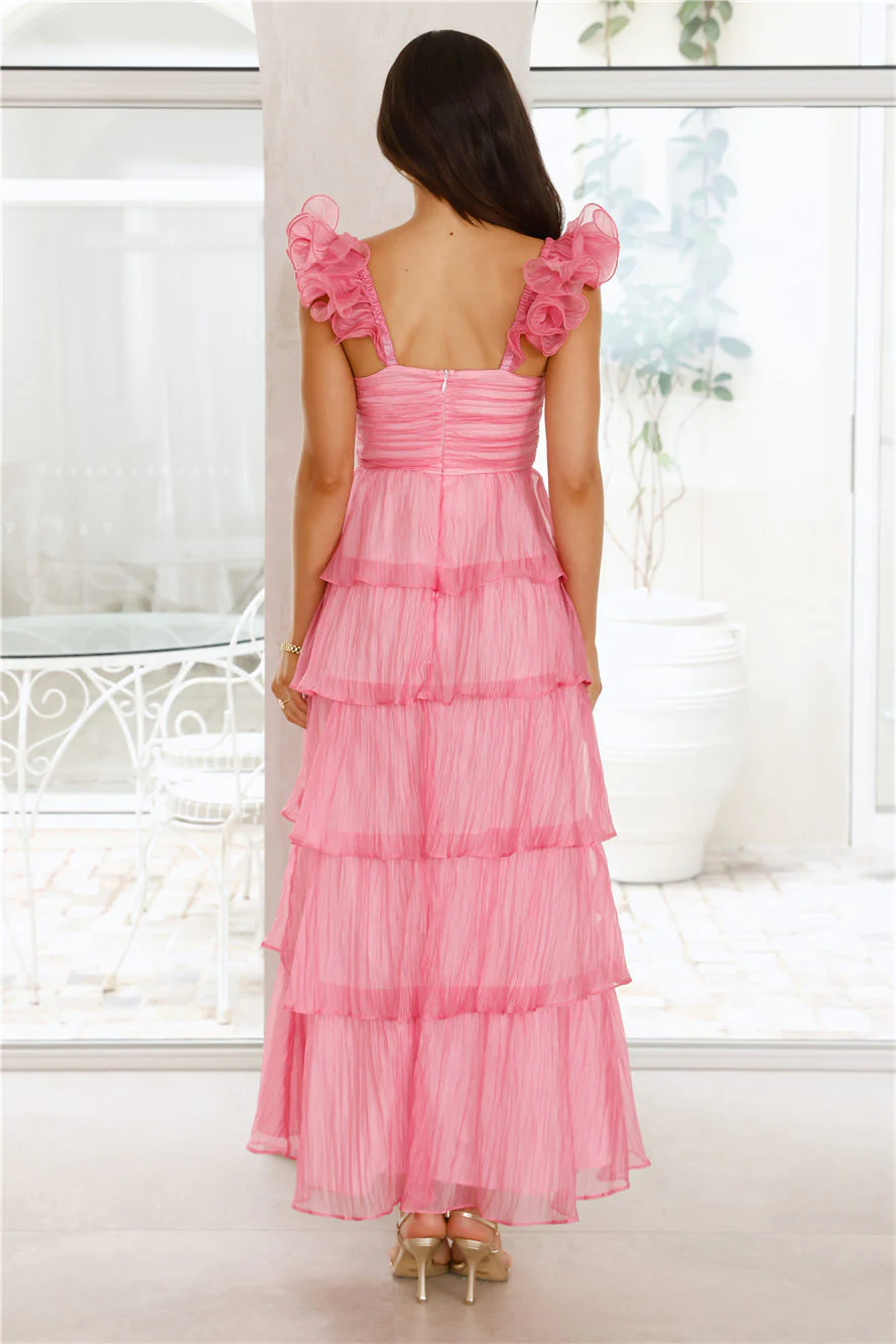 Shining Sunbeam Maxi Dress Pink - luluinthesky