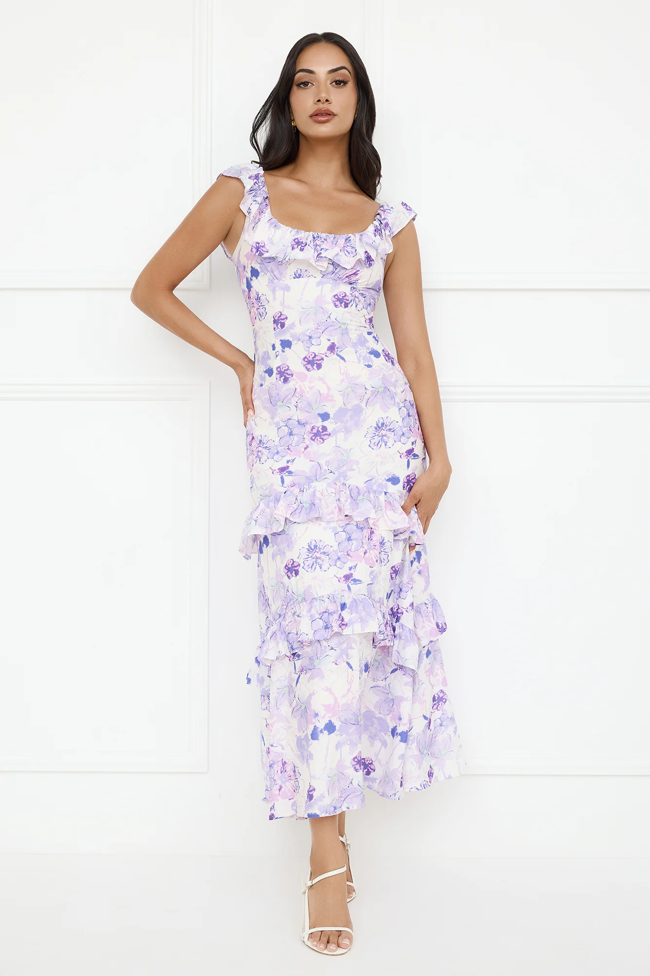 Midnight Magnolia Maxi Dress Purple - luluinthesky