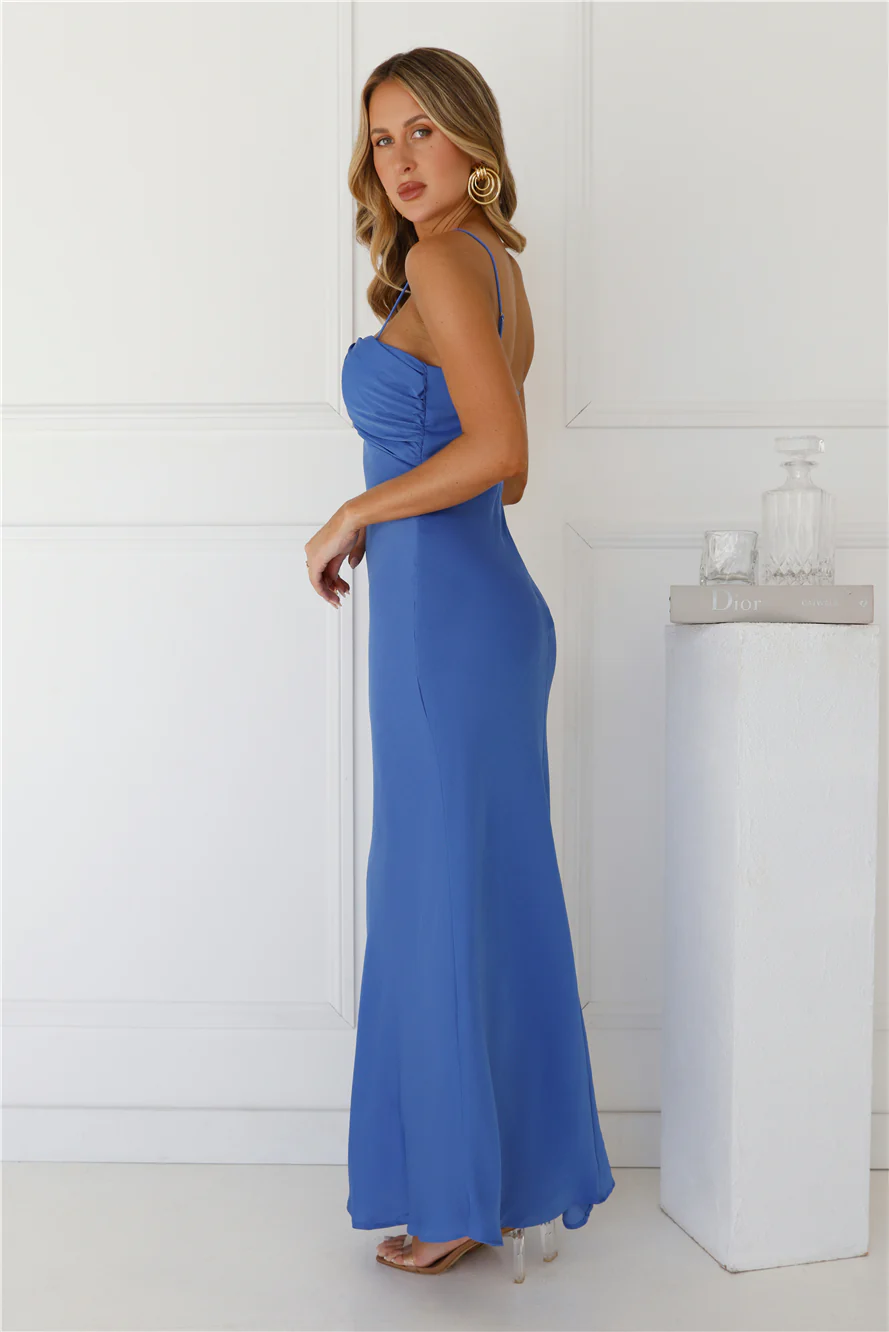 Room In The Castle Maxi Dress Blue - luluinthesky