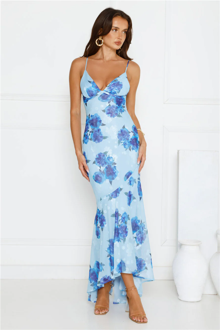 Storybook Romance Maxi Dress Blue - luluinthesky