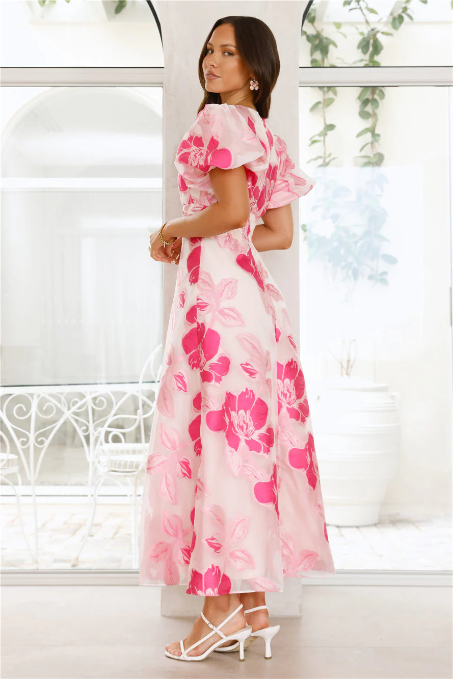 Electric Rose Maxi Dress Pink - luluinthesky