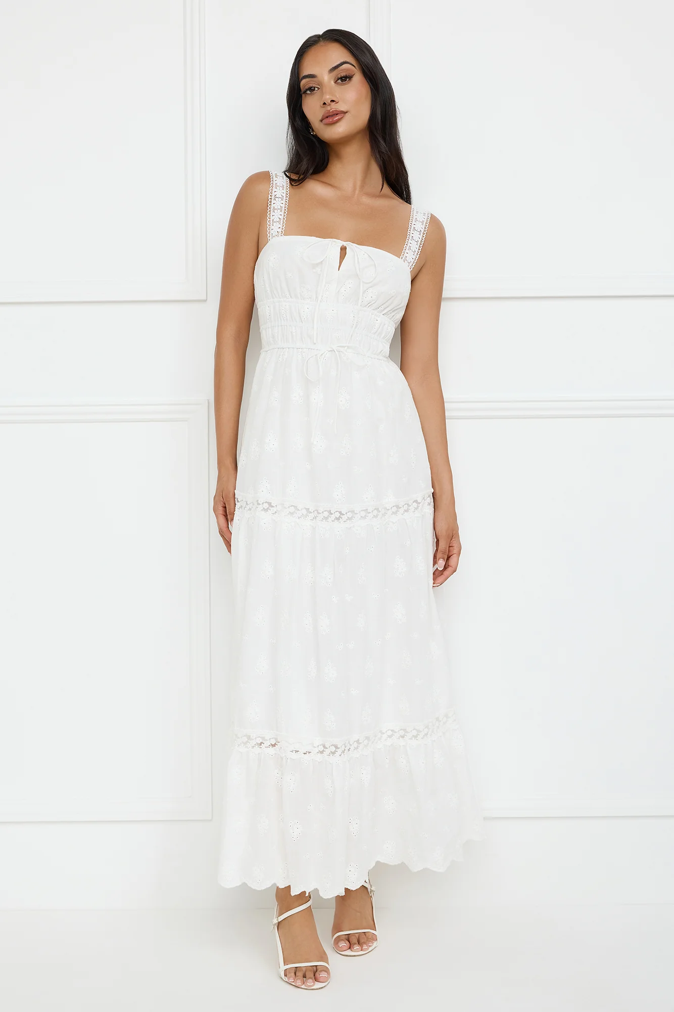 Springtime Sun Maxi Dress White - luluinthesky