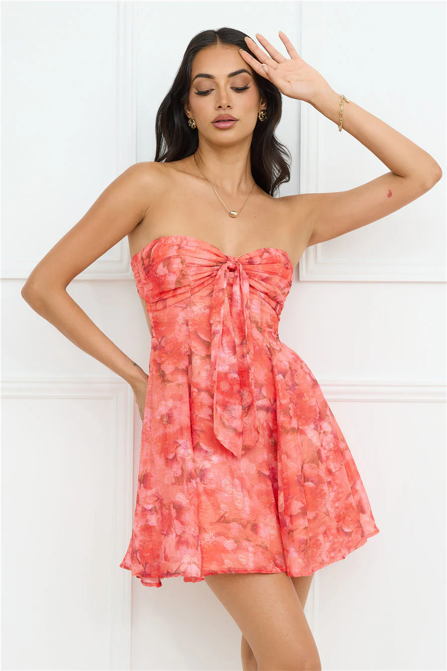 Luxe Lush Strapless Mini Dress Pink - luluinthesky