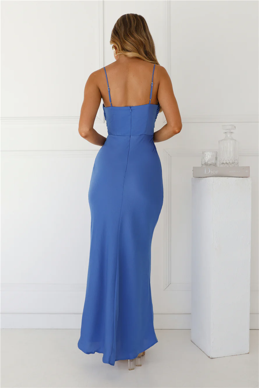 Room In The Castle Maxi Dress Blue - luluinthesky
