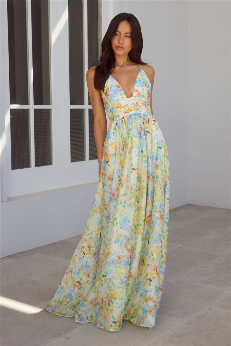 Buttercup Fields Maxi Dress Print - luluinthesky