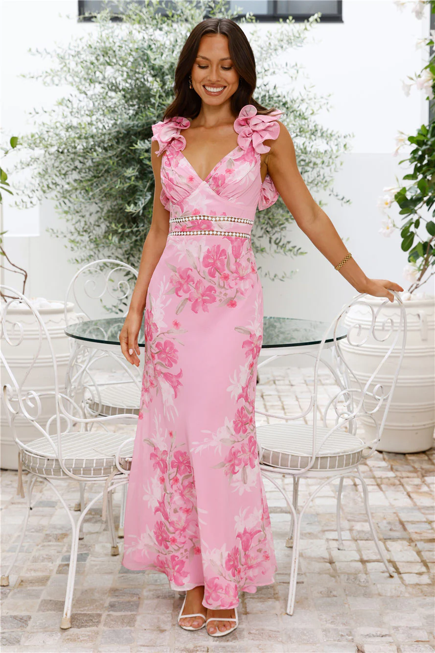 Daytime Luxe Maxi Dress Pink - luluinthesky