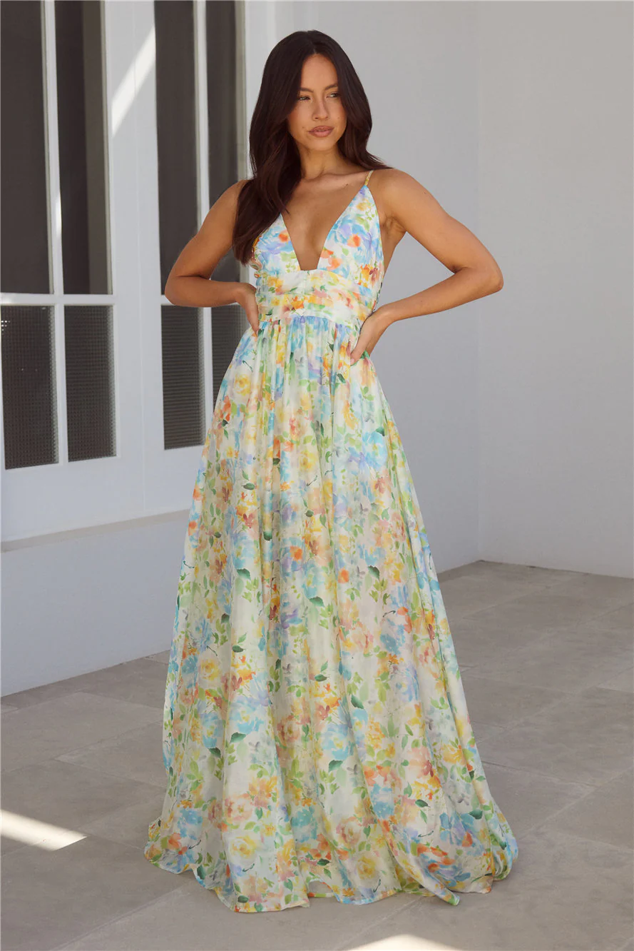 Buttercup Fields Maxi Dress Print - luluinthesky