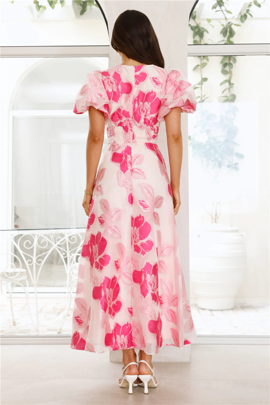 Electric Rose Maxi Dress Pink - luluinthesky