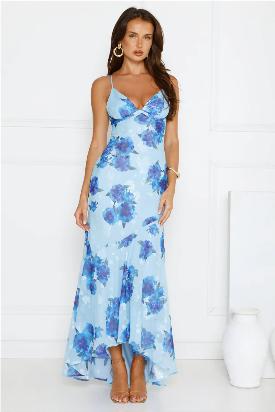 Storybook Romance Maxi Dress Blue - luluinthesky