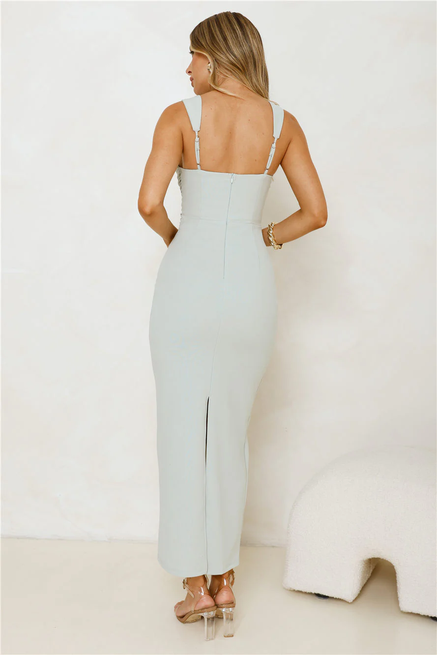 Garden Reverie Maxi Dress Sage - luluinthesky