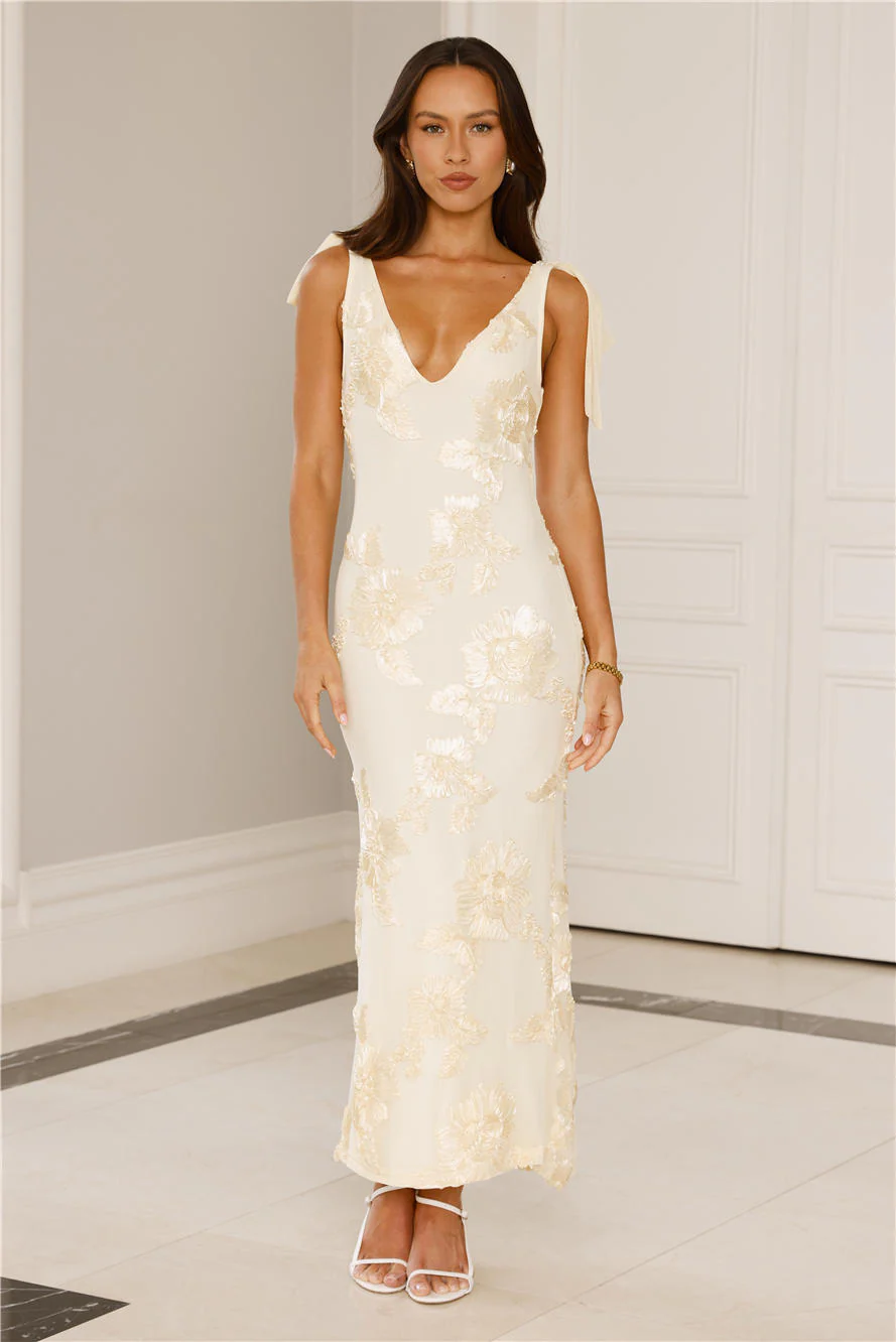 Golden Doll Mesh Maxi Dress Yellow - luluinthesky