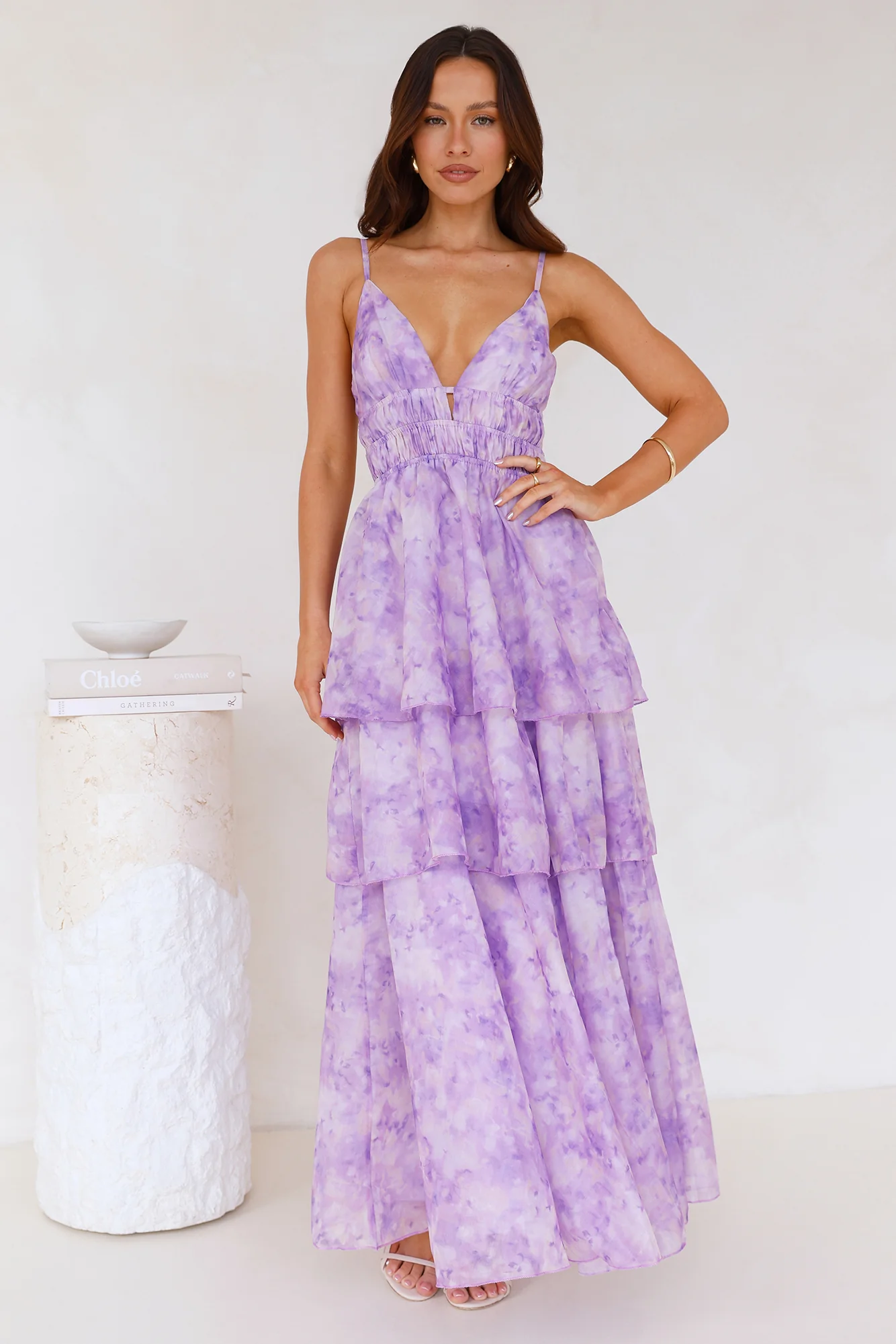 Fashion Flair Maxi Dress Lilac - luluinthesky